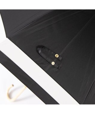 UNBILLION カシュネ cachenez / 【晴雨兼用】【日傘】 【UV カット率99.999.9％以上】PU切り継ぎボーダーバルーンショートパラソル ブラック