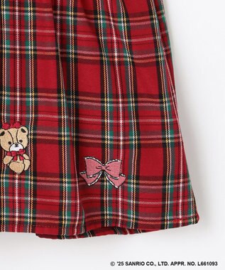 ANY KIDS 【ハローキティ×ANY KIDS】ドッキング刺繍 長袖Tシャツ レッド