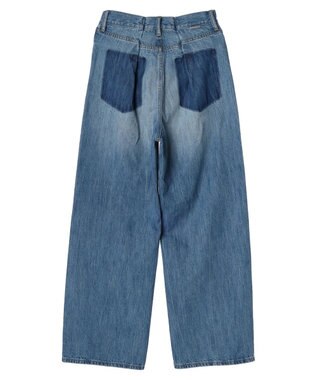 AMERICAN HOLIC アシンメトリーデニムワイドパンツ Indigo