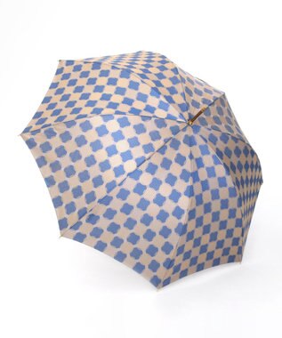 槇田商店 ノルディック ドットコラージュ ブルー 長傘 ブルー