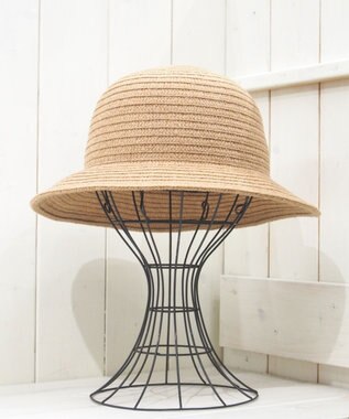 石田製帽 エコリウール混 丸ダウンクロッシェ ベージュ