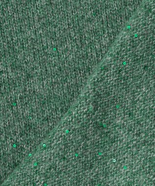 ANY スパンコールニット グリーン