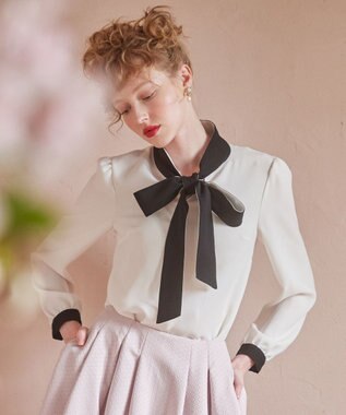 【消臭・撥水・洗える】PROMISE RIBBON ブラウス