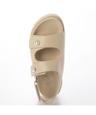 ing <ing>パールモチーフフッドベッドサンダル アイボリー