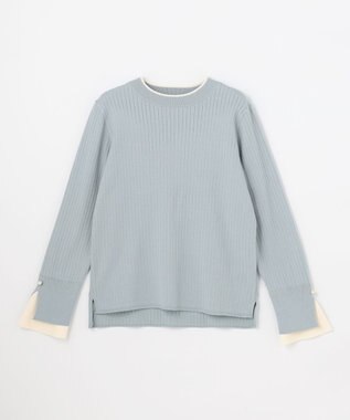 ANY SIS CICA加工 キャンディースリーブ ニット ミントグリーン
