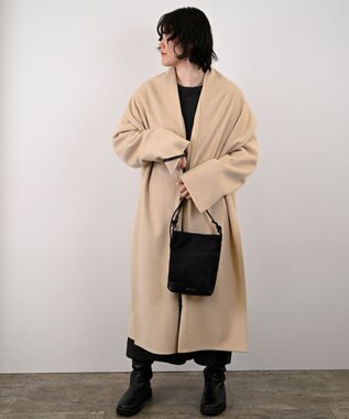 Hekhèr Le Style de Vie 【日本製】ハラコ×シュリンクレザー ショルダーバッグ ゴリラ