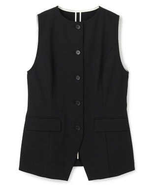 uncrave TRツイル ジレブラウス ブラック