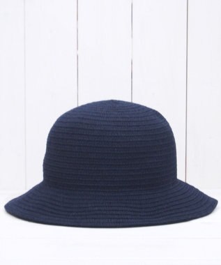 石田製帽 エコリウール混 丸ダウンクロッシェ ネイビー