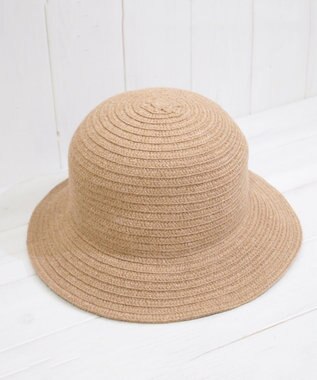 石田製帽 エコリウール混 丸ダウンクロッシェ ベージュ