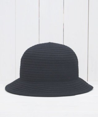 石田製帽 エコリウール混 丸ダウンクロッシェ ブラック