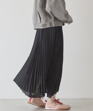 AMERICAN HOLIC 【選べる丈】シアープリーツスカート Navy