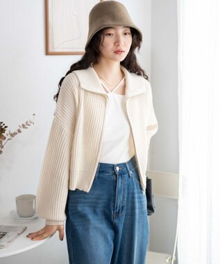 WEGO ダブルジップショートカーデ