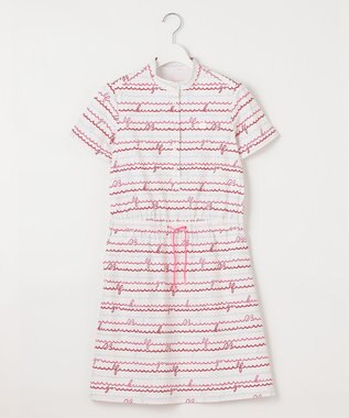 23区GOLF 機能素材で快適なラウンドを【WOMEN】ウェーブロゴ柄 ワンピース ピンク系5