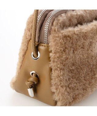 UNBILLION カシュカシュ cachecache / フェイクボアミニショルダー ベージュ