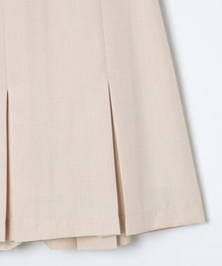 WEGO 【SETUP可】リネンライクプリーツミニスカパン ナチュラル
