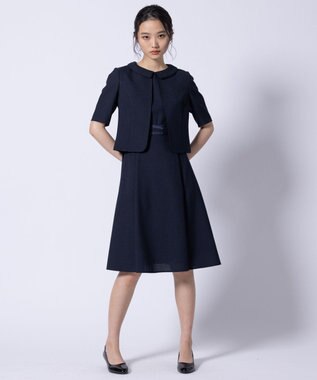 TOCCA 【洗える・消臭】BRIGHT LUMINOUS 半袖ジャケット ネイビー系