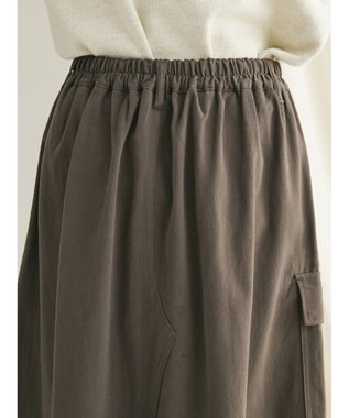 CRAFT STANDARD BOUTIQUE 綿ピーチカーゴスカート Charcoal Gray
