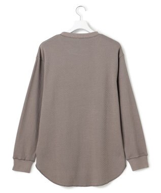 J.PRESS YORK STREET 【UNISEX】ハニカムワッフル Tシャツ ライトグレー系