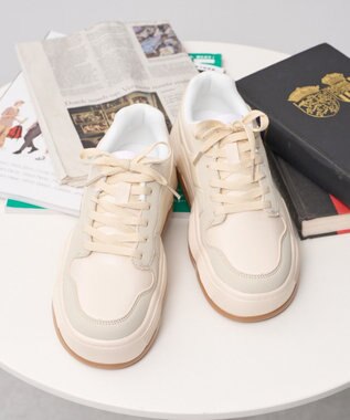 WEGO ウェーブソールカラースニーカー ホワイト