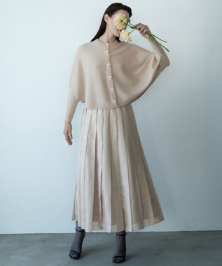 自由区 【カトリエムブーケ】Soyeux touche ポンチョニット エクリュ