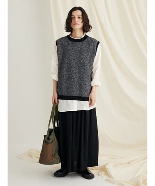 CRAFT STANDARD BOUTIQUE リンクス編みニットベスト Black