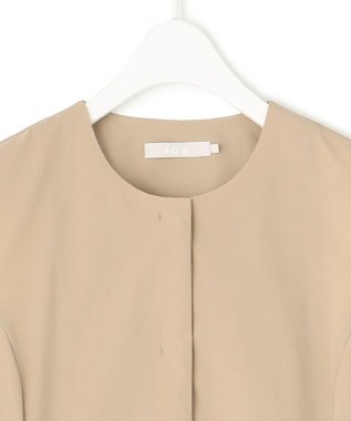 ICB L 【接触冷感・UVカット・撥水・洗える】 プルーフ4WAYタフタ ジレブラウス ベージュ系