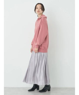 earth music&ecology Ｌｅｅ×ｅ．ｍ．ａ．ｅ．　ハーフジップ刺繍スウェット Pink