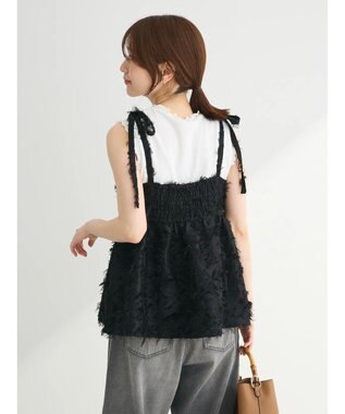 Green Parks ・Ｐｅｔｉｔ　Ｆｌｅｕｒ　メローｓｔリブタンクトップ Off White