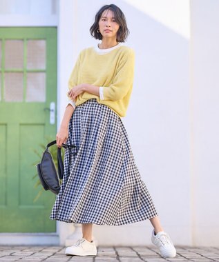 ANY L 【洗濯機可/前後着用可/アンチピリング】２ＷＡＹドライニット イエロー