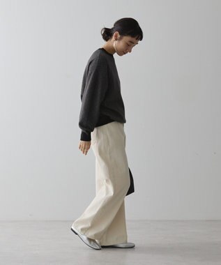 AMERICAN HOLIC バイパチ幾何学柄ニットプルオーバー Gray Mixture