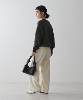 AMERICAN HOLIC バイパチ幾何学柄ニットプルオーバー Gray Mixture