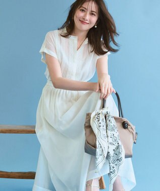 23区 【SLOW/一部店舗限定】エアリーフレア スカート オフホワイト