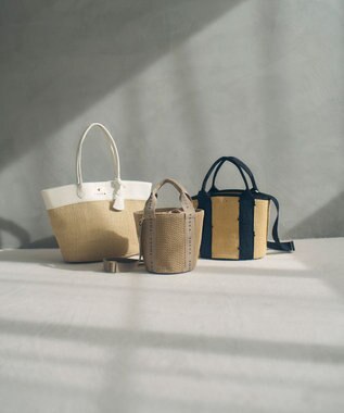 TOCCA 【A4サイズ対応】COLOR of AUBE BASKET かごバッグ オフ