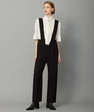 ICB L 【接触冷感・UVケア・洗える】 レーヨンコンパクトローン ボウタイシャツ オフホワイト系