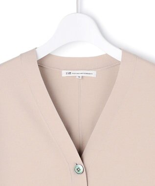 23区 S 【先行予約】レーヨンポリエステルストレッチ Vネック カーディガン ベージュ系