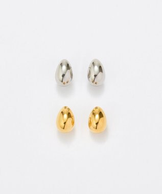 Phoebe 【金属アレルギー対応】プックリハーフフープミニピアス　シルバー/サージカルステンレス シルバー