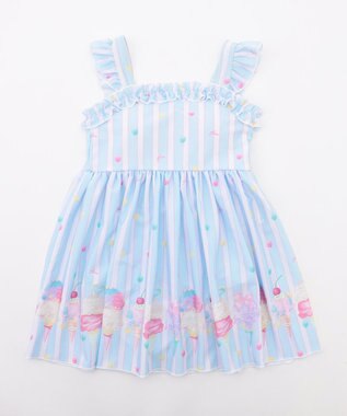ANY KIDS 【UVカット】フリルワンピース水着 サックスブルー×アイス