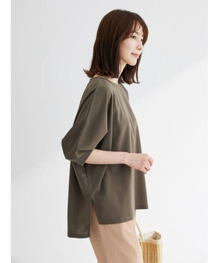 Green Parks ジョーゼットドルマンカットプルオーバー Khaki