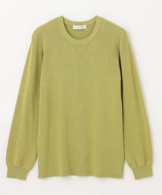 ANY パフスリーブリブニット グリーン