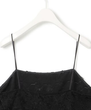 ICB 【WEB限定】 ハンドトゥースジャガード キャミブラウス ブラック系