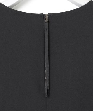 ICB 【洗える】 ウールライクストレッチ ドルマンスリーブワンピース ブラック系