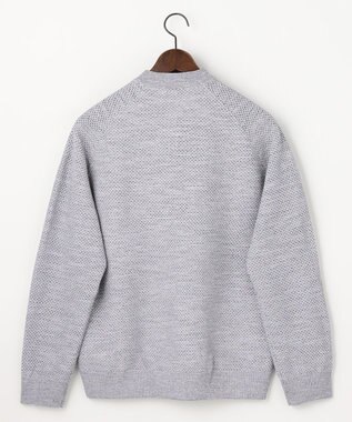 JOSEPH ABBOUD 【イタリア糸×エコ素材・通気性・軽量】スラブギマ×和紙 ニット ブルゾン ブルー系