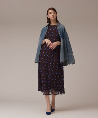 GRACE CONTINENTAL バイカラーレースワンピース