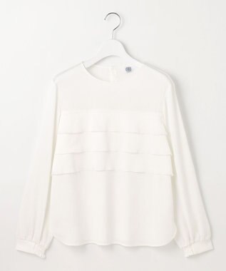 J.PRESS LADIES 【洗える】ヴィンテージWAVE ブラウス ホワイト系