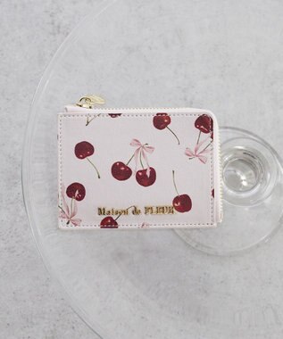 Maison de FLEUR チェリー柄フラグメントケース Pink