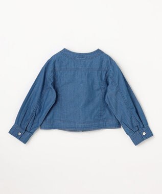 組曲 KIDS 【110-140㎝】 フラワーボタンデニムジャケット ネイビー