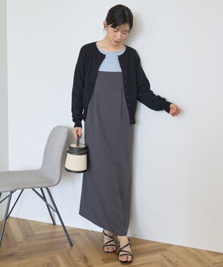 AMERICAN HOLIC コットンブレンドクルーネックカーディガン Black