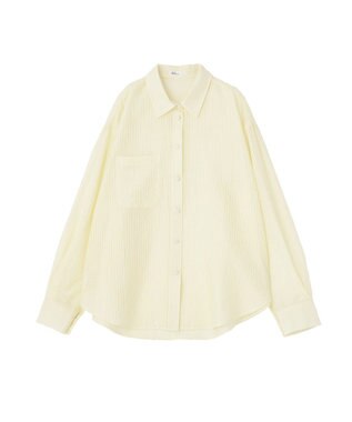 CRAFT STANDARD BOUTIQUE 【2点SET】スカーフ付きシアーストライプシャツ Stripe Yellow