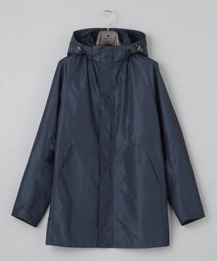 【ビジネスで着用可】メランジシャンブレー フーデッドブルゾン