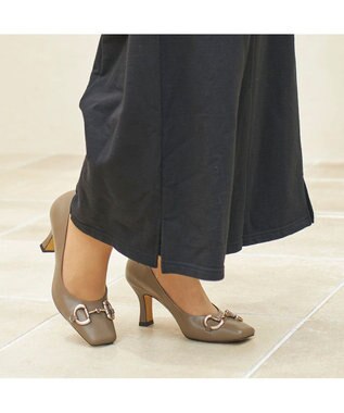 MODE ET JACOMO <MODE ET JACOMO>ビットデザインパンプス オーク